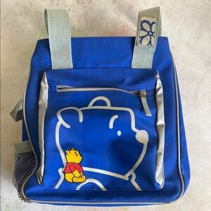Vintage Y2K Disney Winnie The Pooh tote purse bag or Diaper bag reflective blue